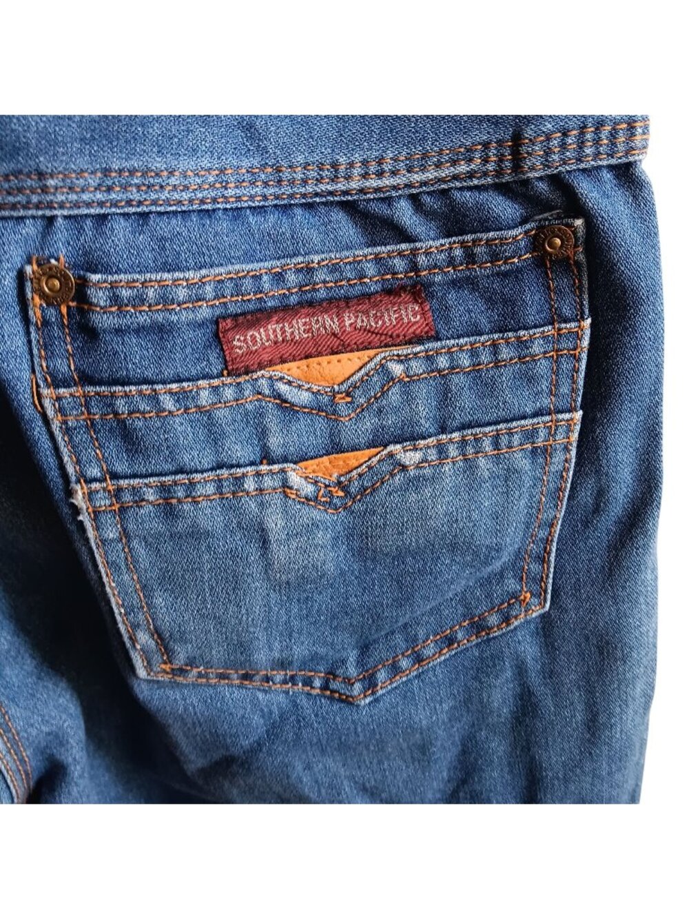 Vintage Mens Disco Jeans 30x27 70's BOOTCUT EMBROIDERED POCKET RAYON BLEND JEANS